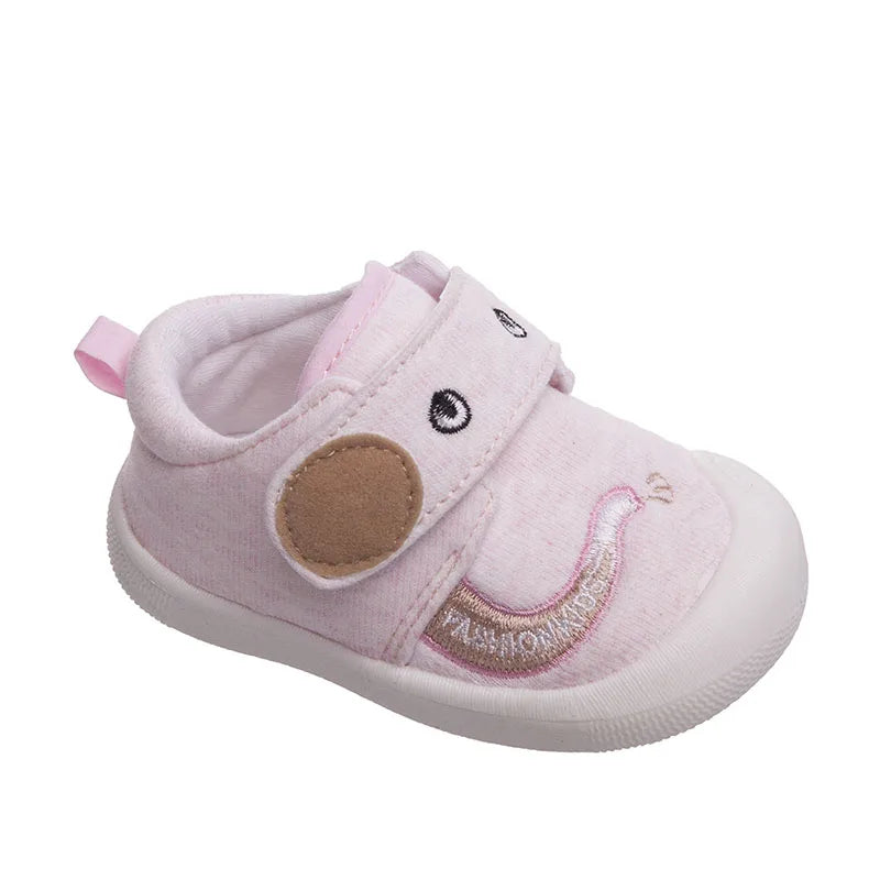 Frühling Herbst Baby Schuhe 2025 - Neugeborene Elefant Cartoon Erste Laufschuhe - Jungen Mädchen Rutschfest Weiche Sohle 0-1J