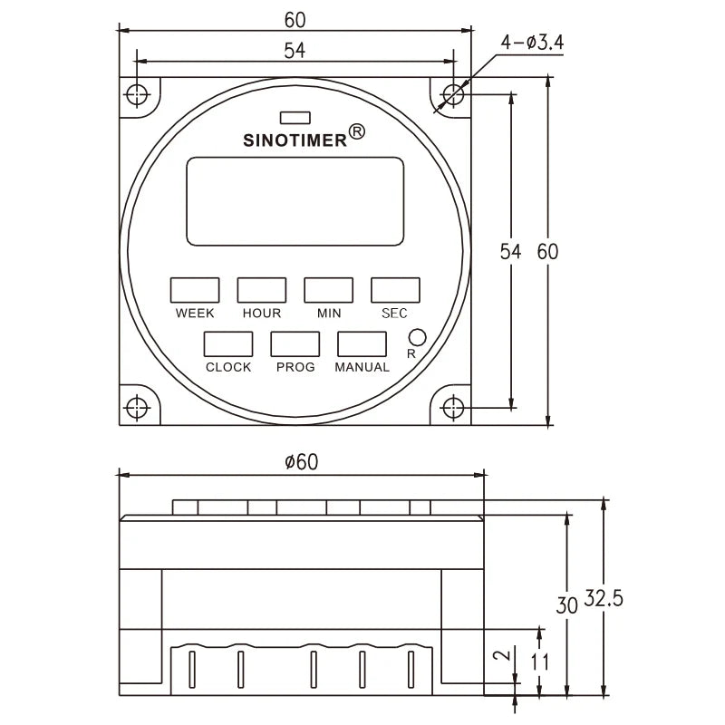 TM618SH 1 Second Interval 5V 12V 24V 110V 220V Digital LCD Timer Switch 7 Days Weekly Programmable Time Relay With Countdown
