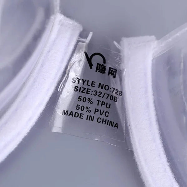 elegant Transparent Clear Push Up Bra for Women Ultra-thin Invisible Bras Soft TPU Plastic Shoulder Straps See Through Underwear