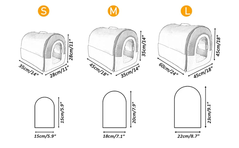 Indoor Dog House Soft Cozy Dog Cave Bed Foldable Removable Warm House Nest With Mat For Small Medium Cats Animals Kennel