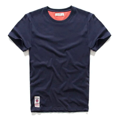 Men's T-shirt Cotton Solid Color t shirt Men Causal O-neck Basic Tshirt Male High Quality Classical Tops