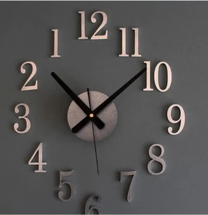 Retro DIY digital decorative wall clock wall stickers clockwise fashion watches creative cute Reversing Times Backflow Left move