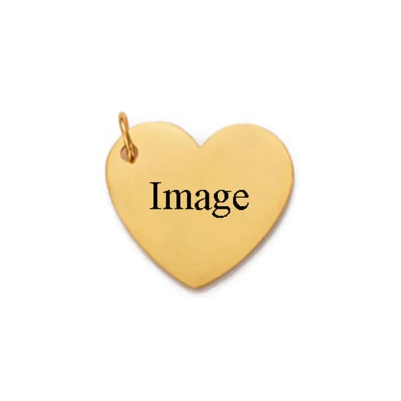 Zhejiang Gravierbare Charms - Edelstahl 5er 0,9x1,7cm - Golden Bridge Store