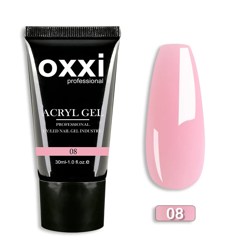 OXXI 30ml Gel Acrilic Semipermanent Poli Gel Manichiură Gel Rapid Ușor pentru Extensii UV LED Lac Builder Lac Acrilic Gellac Nou