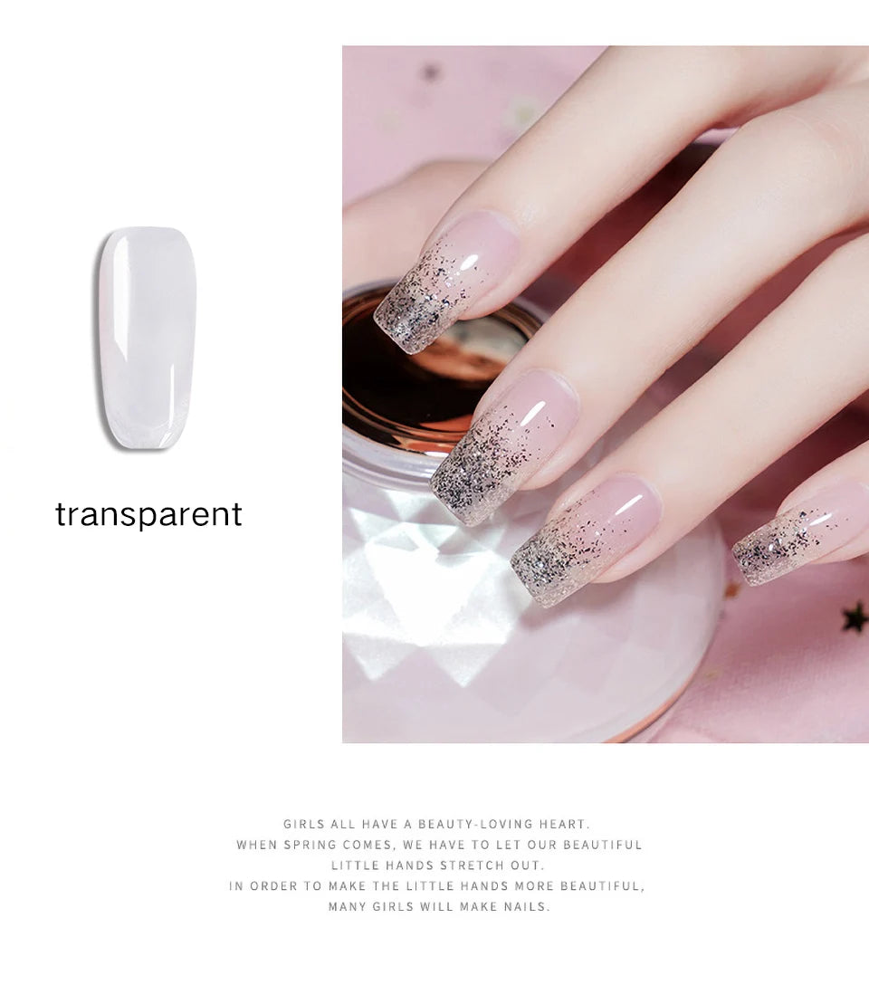 Gel de unghii 2025: 30ml acrilic dur, transparent - Colecție UV LED
