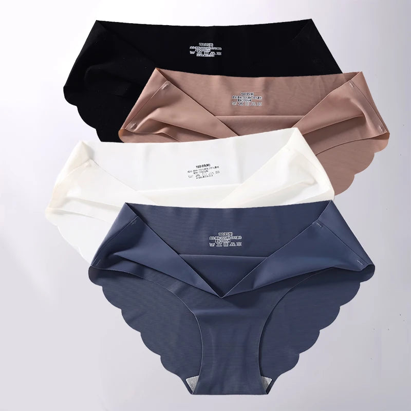 Damen Unterwäsche Set 2025 - 7PCS/Set Seamless Silk Briefs elegant Panties Comfortable