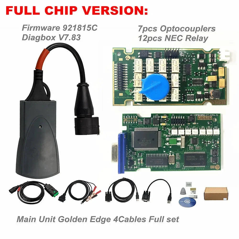 Diagbox V9.91 Vollchips Gold Edge Lexia3 PP2000 - Golden Bridge Store