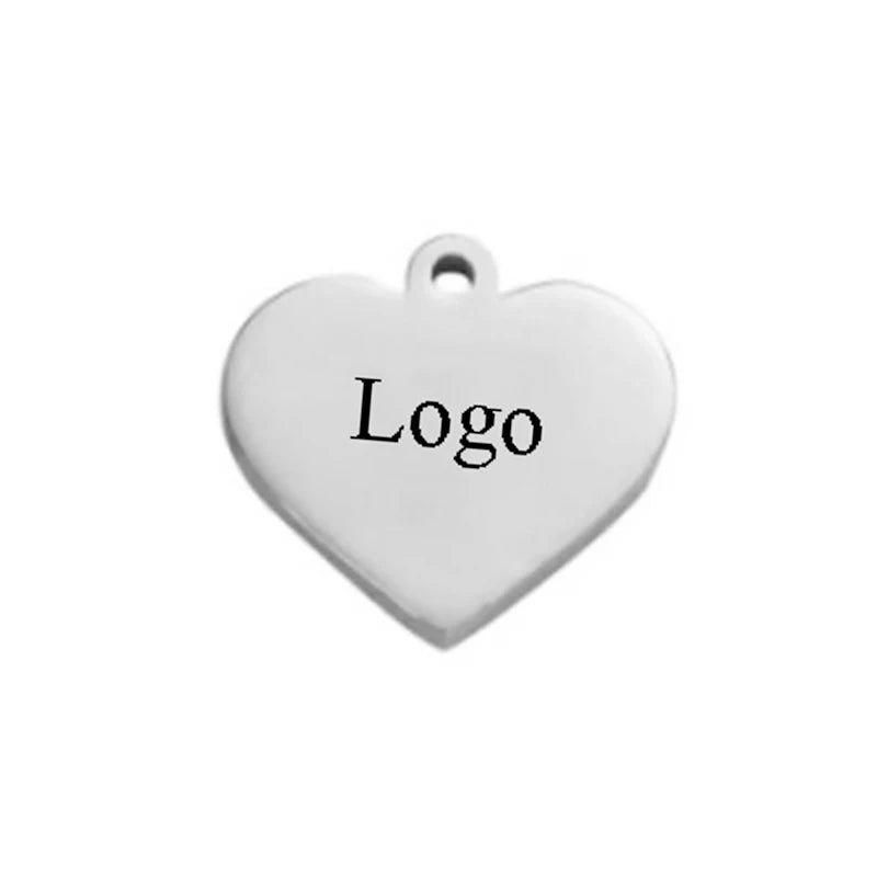 Edelstahl Gravur Anhänger Set 2025 - 5 Stück DIY Schmuck Herz Stern Dreieck Schmetterling