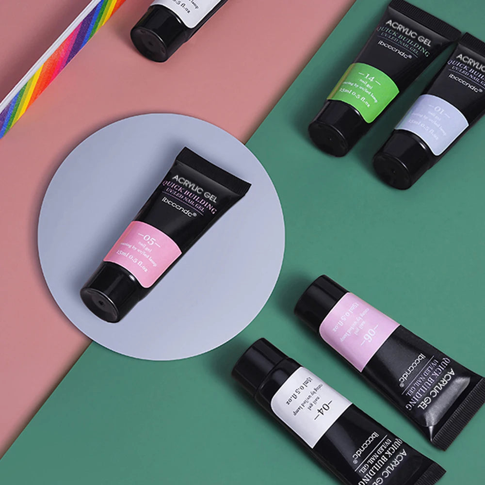 Gel de unghii 2025: 30ml acrilic dur, transparent - Colecție UV LED