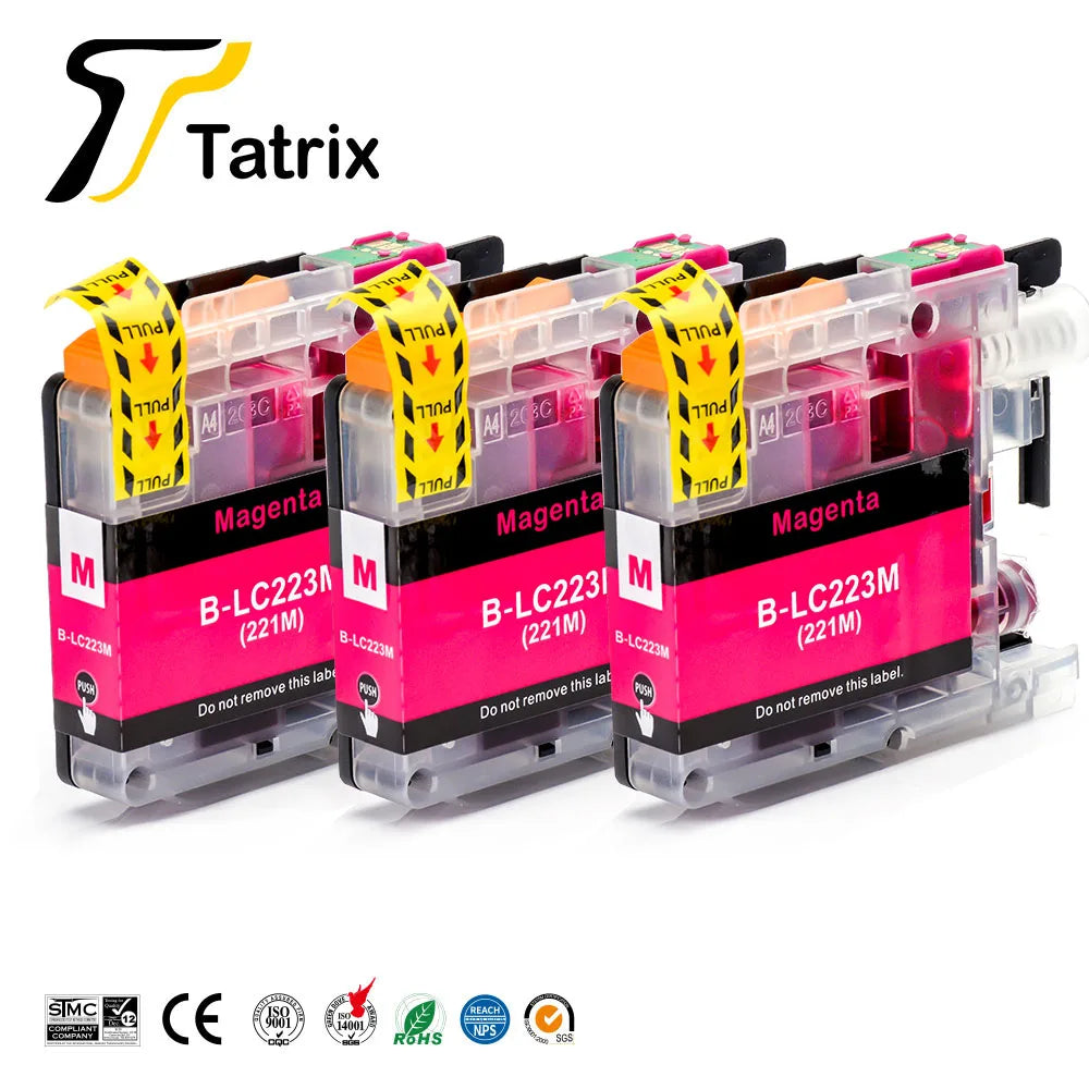 Tatrix With Chip LC223 LC221 Compatible Ink Cartridge For Brother MFC-J4420DW/J4620DW/J4625DW/J480DW/J680DW/J880DW Printer