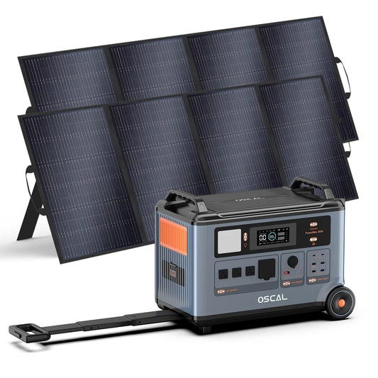 Solar-Powerstation 2025: OSCAL 3600W Power Station with 400W Solar Panel*2 3600Wh Solar Generator 4 AC Outlets (7200W Peak) Collection