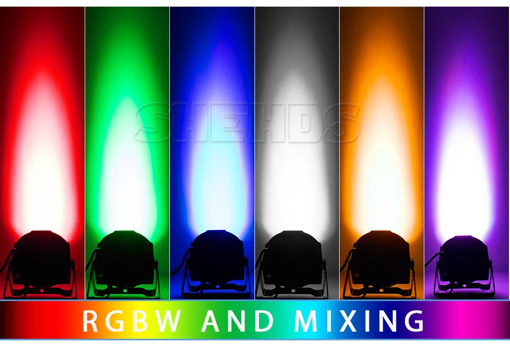 SHEHDS 1pcs LED Par 7X18W RGBWA+UV/7X12W RGBW Beleuchtung für DJ Disco Theater Hochzeit Weihnachten Lichter Konzert
