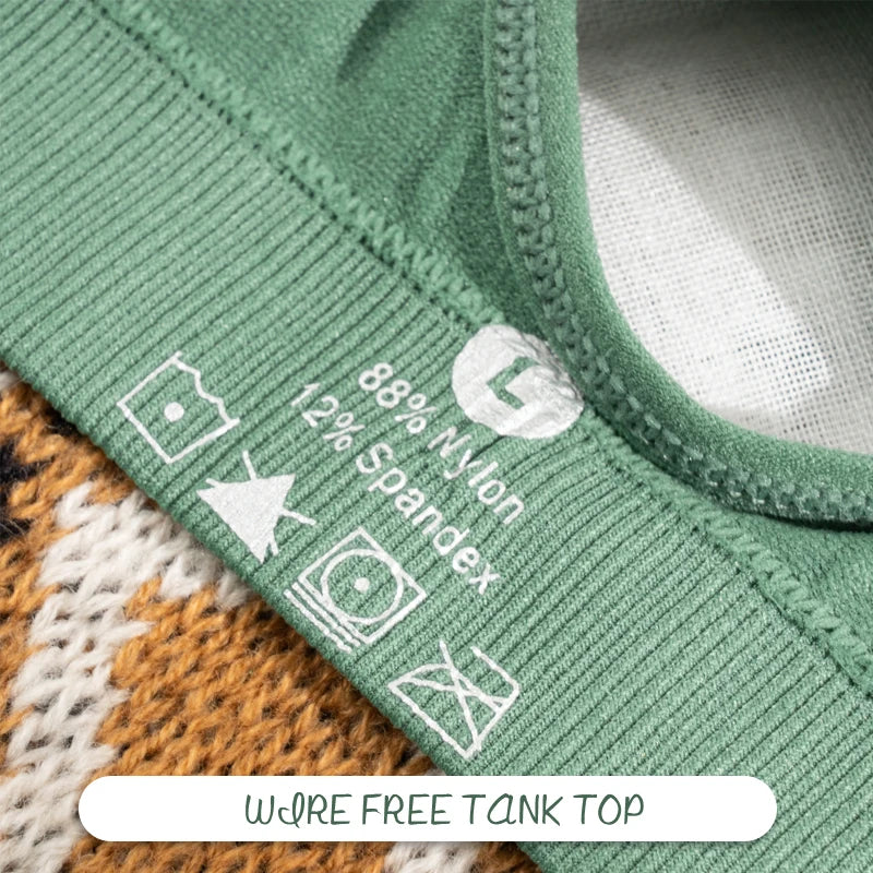 Women Seamless Sports Crop Top elegant Bra Female Tube Tops Deep V elegant Women's Underwear Bralette Sleeveless Camis Bandeau Top