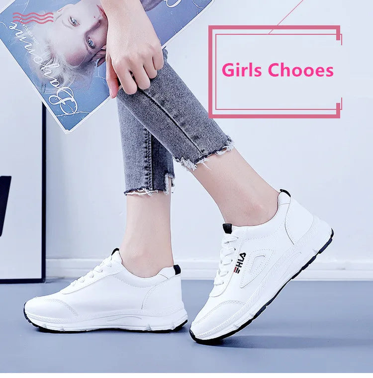 White Shoes for Women Sneakers 2024 Breathable Women's Sports Shoes Outdoor Walking Flats Woman Spring Casual Shoe Lady Sneaker