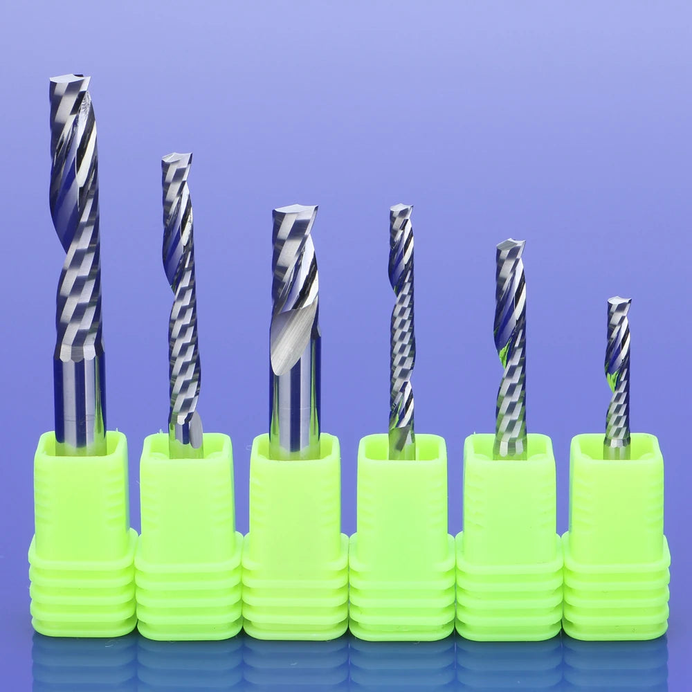 HOZLYCED Singleflute Spiralfräser - Ø3.175-8mm 38-80mm