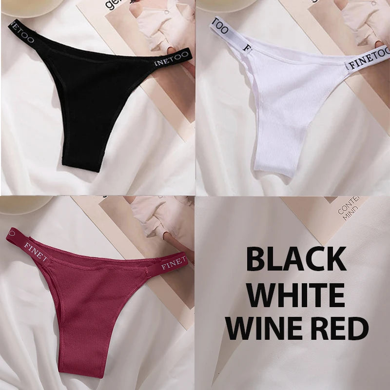 finetoo Damen Slips 2025 - 3er-Set Baumwoll-Panties einfarbig & komfortabel