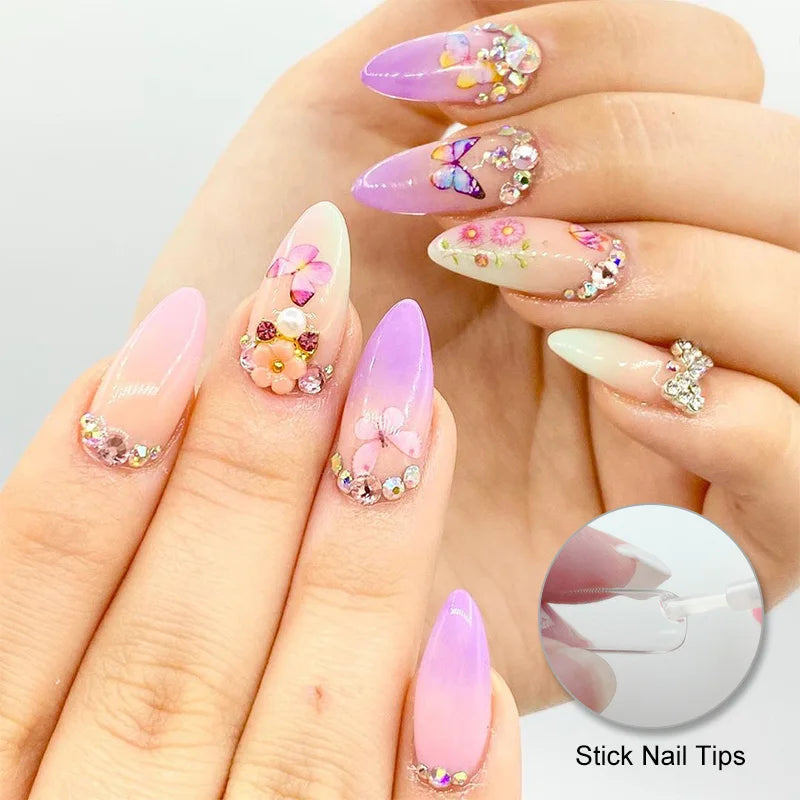 Lipici de unghii cu uscare rapidă pentru unghii false acrilice, decorare cu stras 3D, lipici profesional pentru extensii de manichiură, instrumente adezive