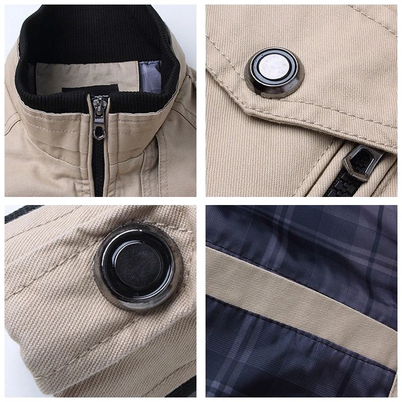 Bomber Jacke Lässig Windschutz - Polyester L/XL Leicht