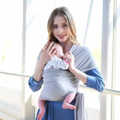 MioBaby Sling Soft Trage - Atmungsaktiv 0-12kg Hüftsitz