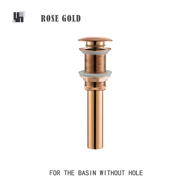 bonderis Pop Up Drain Matt Schwarz - Messing, ohne Überlauf