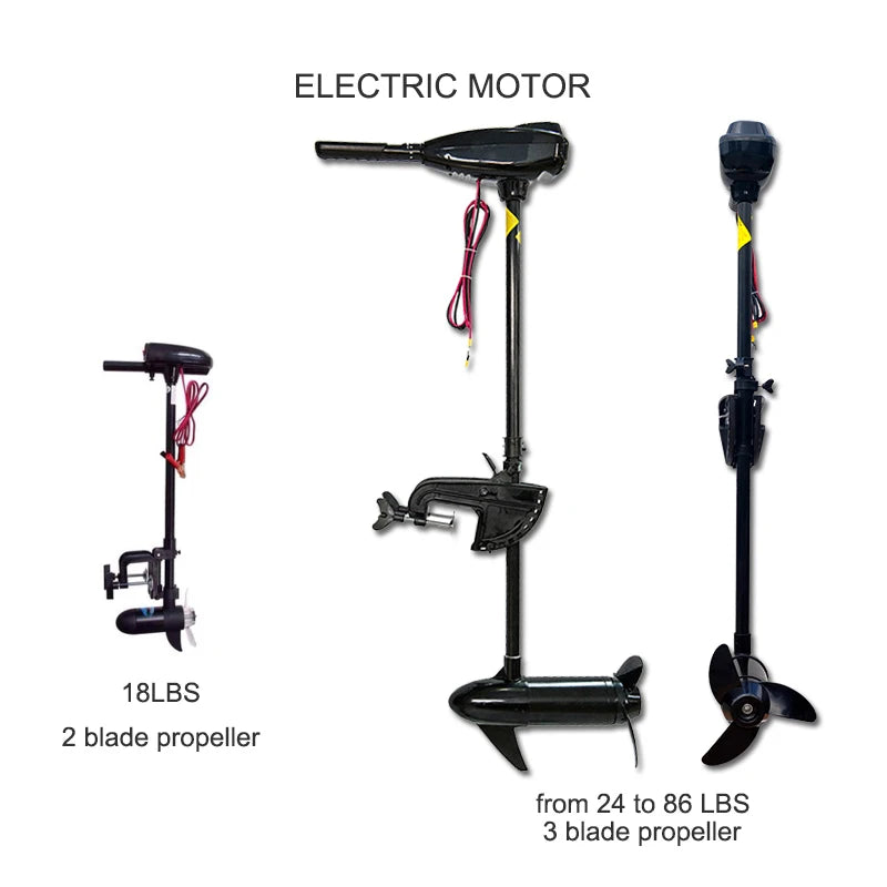 Boot Elektromotor 2025 - Electric Trolling Motor 12V/24V für Angelboote