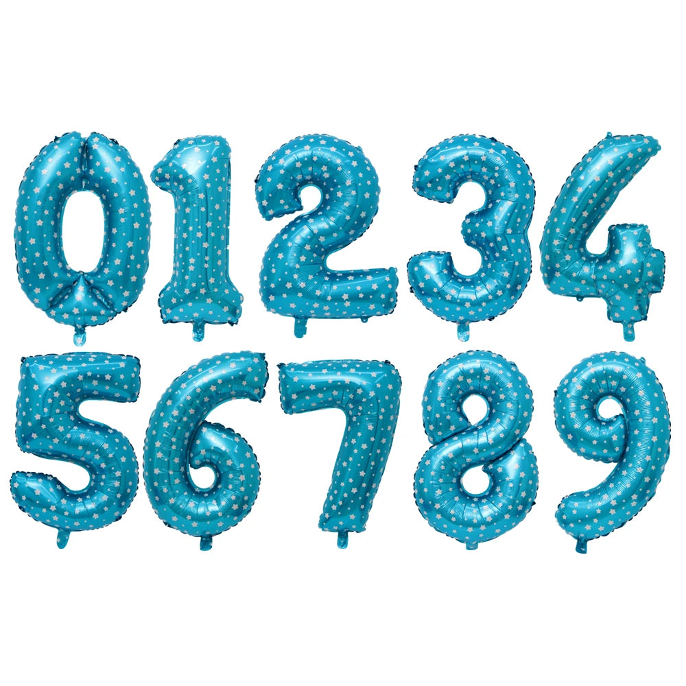 PartyPro Roségold Zahlenballons - Set 10 Stück 16 30 40Zoll