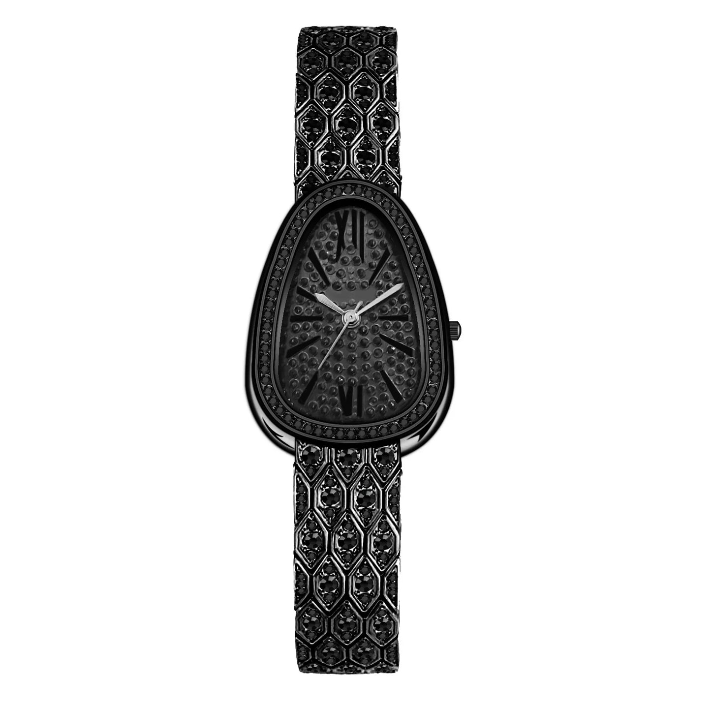 Schlangen Armband Uhr 2025 - Frauen Roségold Stahl Strass Damen - Luxus Armbanduhren Fashion Geschenk Uhr Female Relogio Feminino