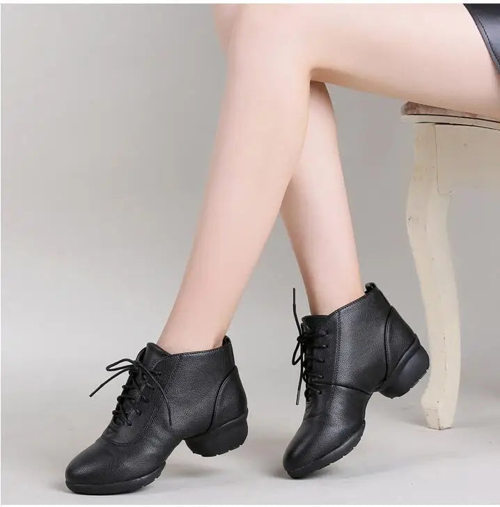Woman's Dance Sneakers for Women Jazz Dancing Shoes Female Black Red Ladies Modern Ballroom Girl's Sports Shoes Size 34-42