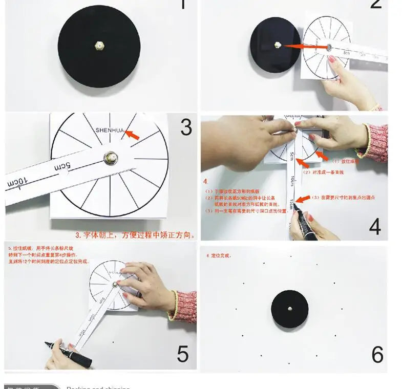 Retro DIY digital decorative wall clock wall stickers clockwise fashion watches creative cute Reversing Times Backflow Left move