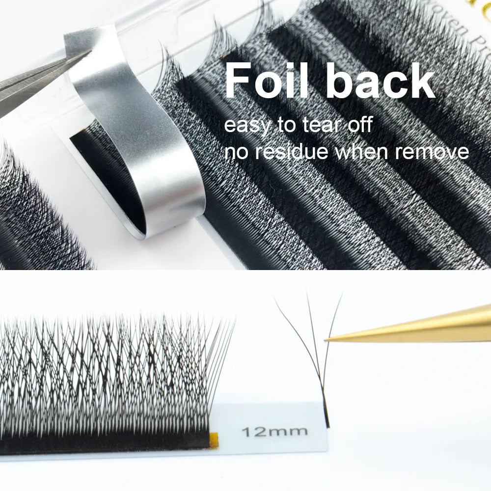 NAGARAKU Automatic Flowering W Shape Bloom 3D 4D 5D 6D Premade Fans Eyelash Extensions Natural Soft Light Full Dense