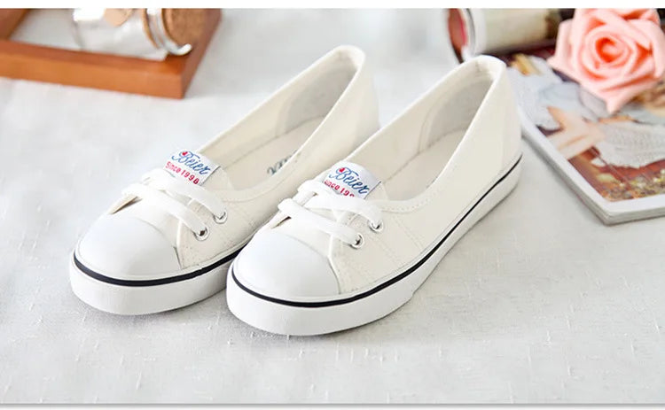 Women Shoes Fashion Comfortable Sports Sneakers Female Flats Trend Breathable Casual Canvas Shallow Shoes Women's Sneakersisd34