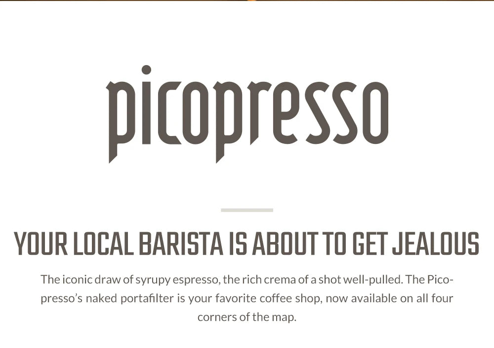 WACACO Picopresso Portable Espresso Maker, Specialty Coffee Machine, 18 Bar Pressure Travel Coffee, Gift, New Year