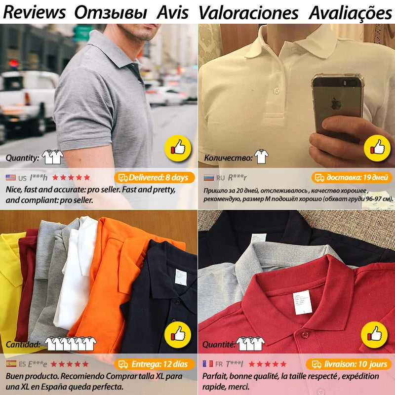 GAAJCN Polo Atmungsaktiv - Baumwolle Kurzarm Regular Fit