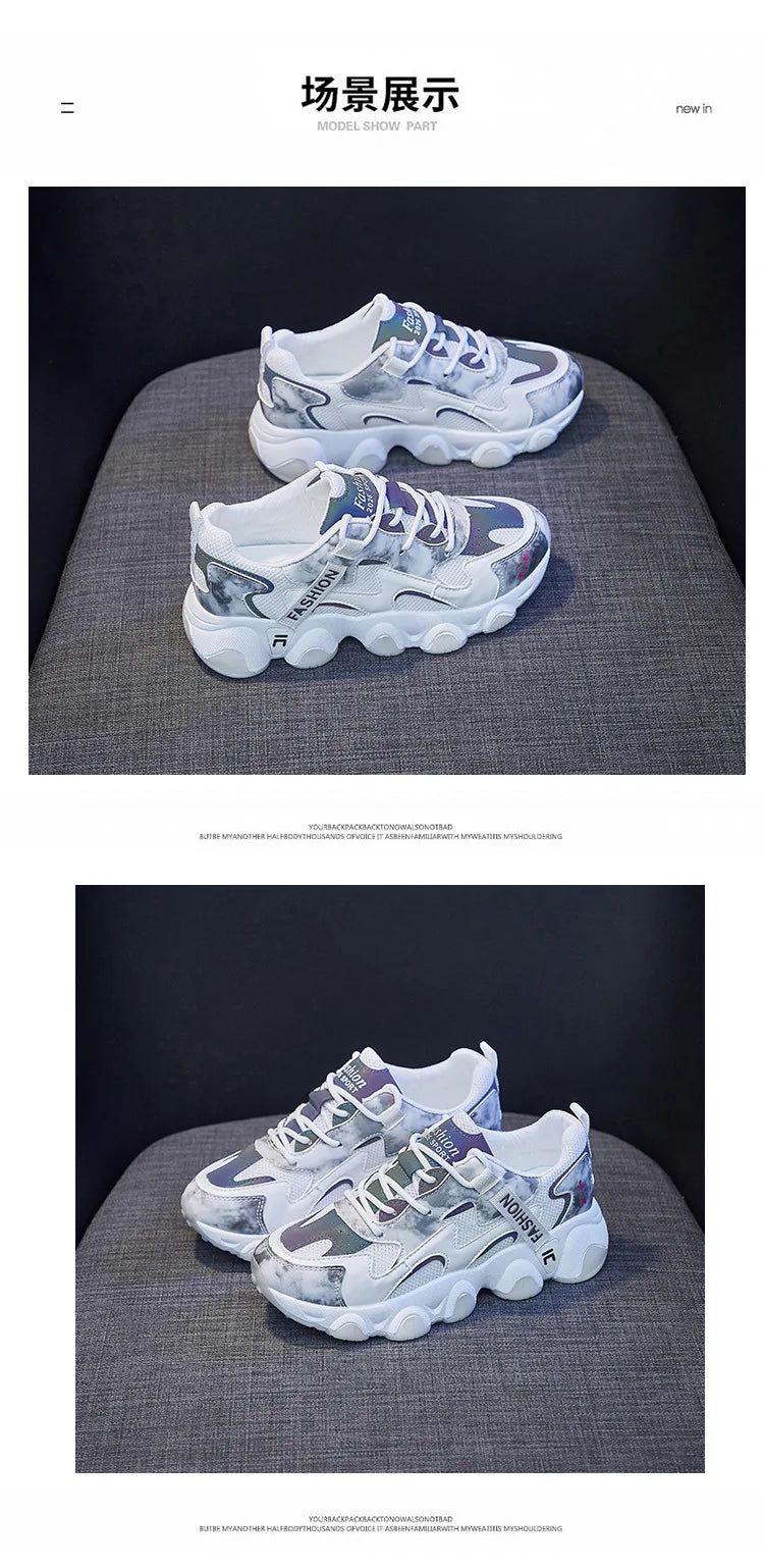 Shoes for Women Female Shoes Luminous New Female Student Platform Sneakers Female Street Shooting BF562