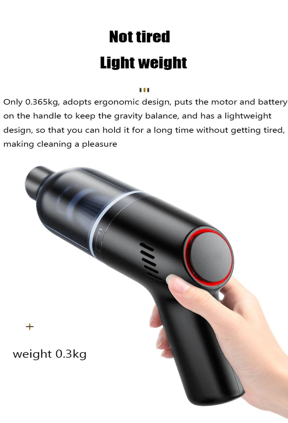 EAFC Wireless Car Vacuum Cleaner Handheld Mini Vaccum 8000Pa 120W High Suction Reacharageable For Home Car Cleaning Wet Dry