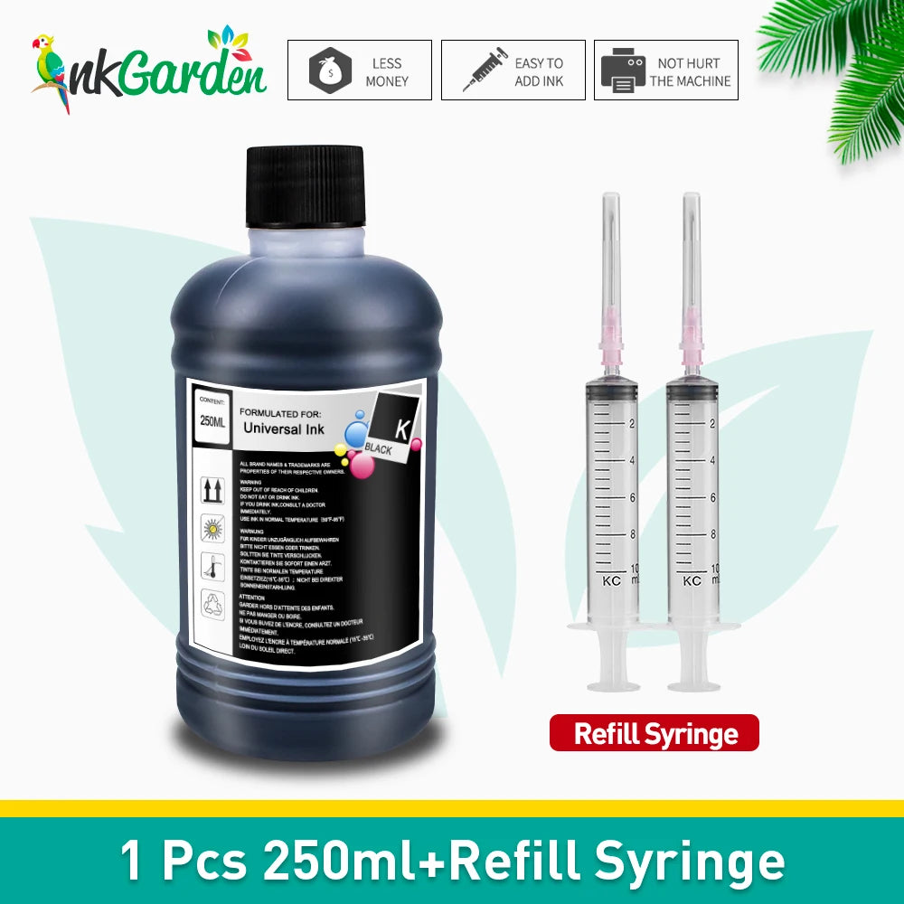 InkGarden Universal Tinten Nachfüllset - 250ml HP Canon