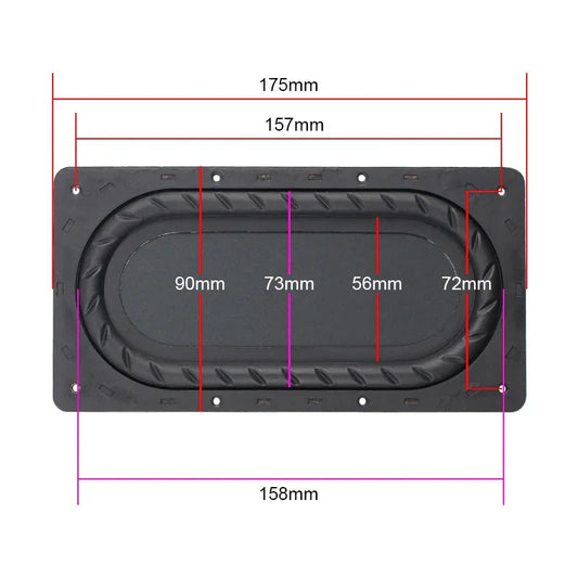 GHXAMP 175MM*90MM Bass diaphragm Low Frequency Radiator 5 Inch 6 Inch Passive Bass Film Enhanced Bass 2Pcs - Golden Bridge Store