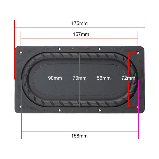 GHXAMP 175MM * 90MM diafragmă bas radiator de joasă frecvență 5 inch 6 inch film bas pasiv îmbunătățit bas 2 buc