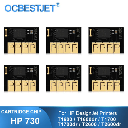 For HP 730 Ink Cartridge Chip New Upgrade HP730 Chip For HP DesignJet T1600 T1600dr T1700 T1700dr T2600 T2600dr Printer Chips