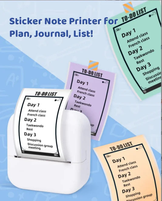 Mini-Drucker 2025: Phomemo M02 X Mini Thermal Blue Tooth Inkless Compatible 53/15/25mm Pocket Printer for Kids Gift Collection