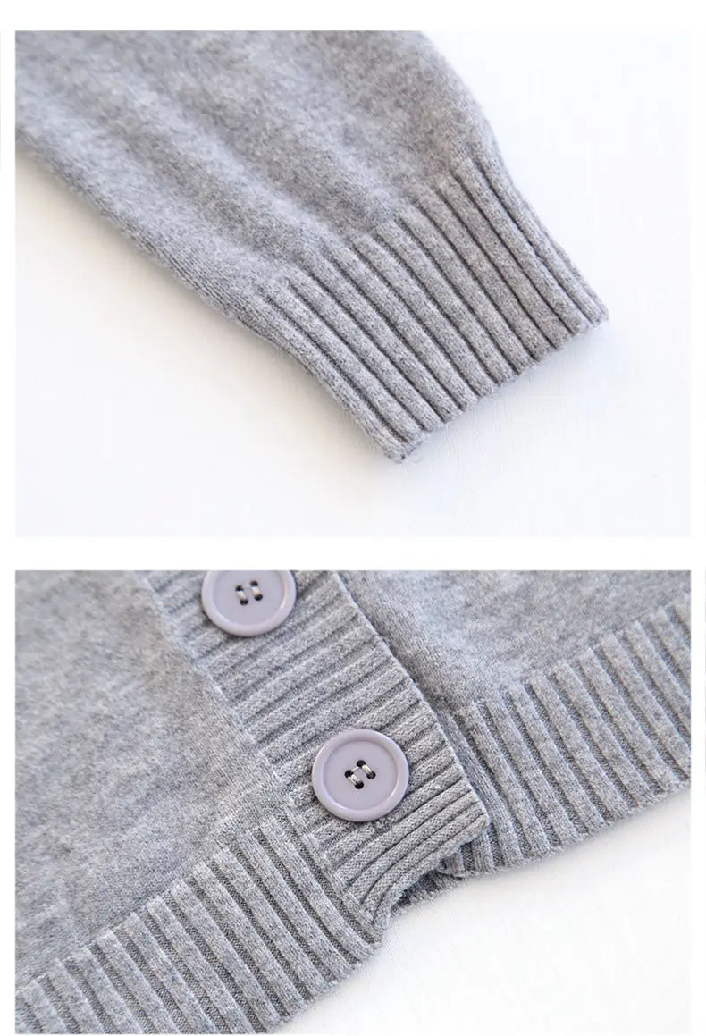 Nevettle Cropped Cardigan V Neck - Länge 4 bis 16 Zoll Gewicht 120 bis 220 g pro Quadratmeter Farbe Grün Blau