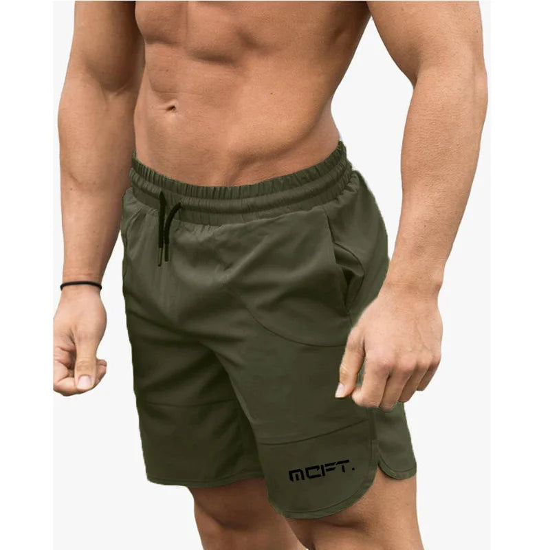 Marke Sommer Herren Slim Fit Shorts Wadenlang Fitness Bodybuilding Mode Casual Gyms Sportbekleidung Jogger Workout Kurze Hosen
