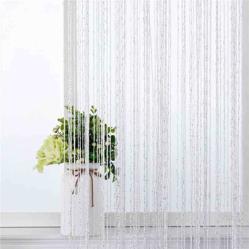 String Vorhang Quaste - 1 Paneel, Schlauch, halbtransparent