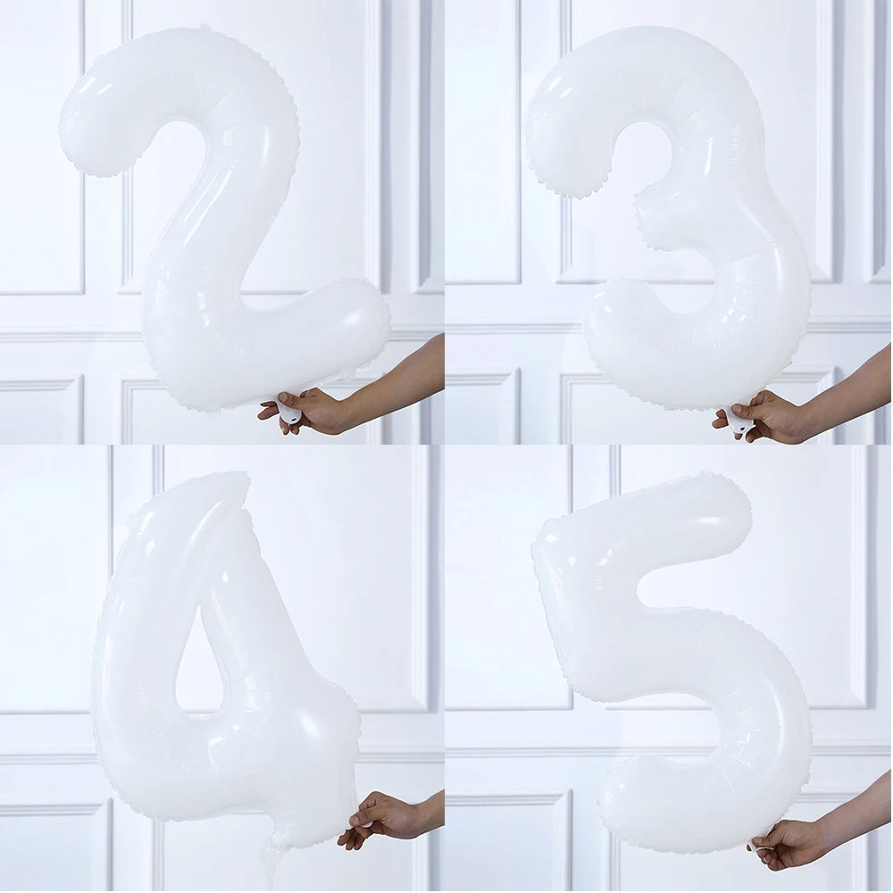 PartyPro Roségold Zahlenballons - Set 10 Stück 16 30 40Zoll