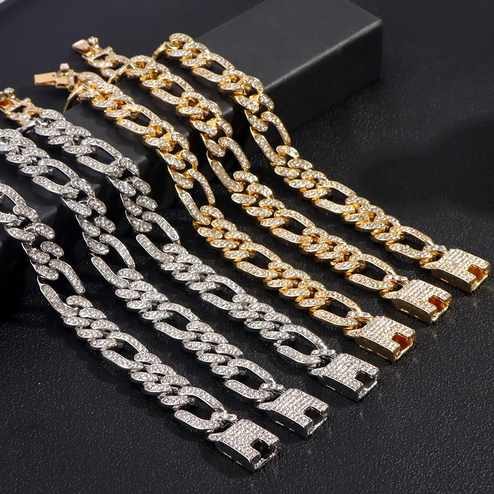 Luxus Voll Strass Große Tennis Kette Armbänder 2025 - Frauen Männer Fashion Bling - Iced Out Quadrat Kristall Armband Hand Schmuck Premium