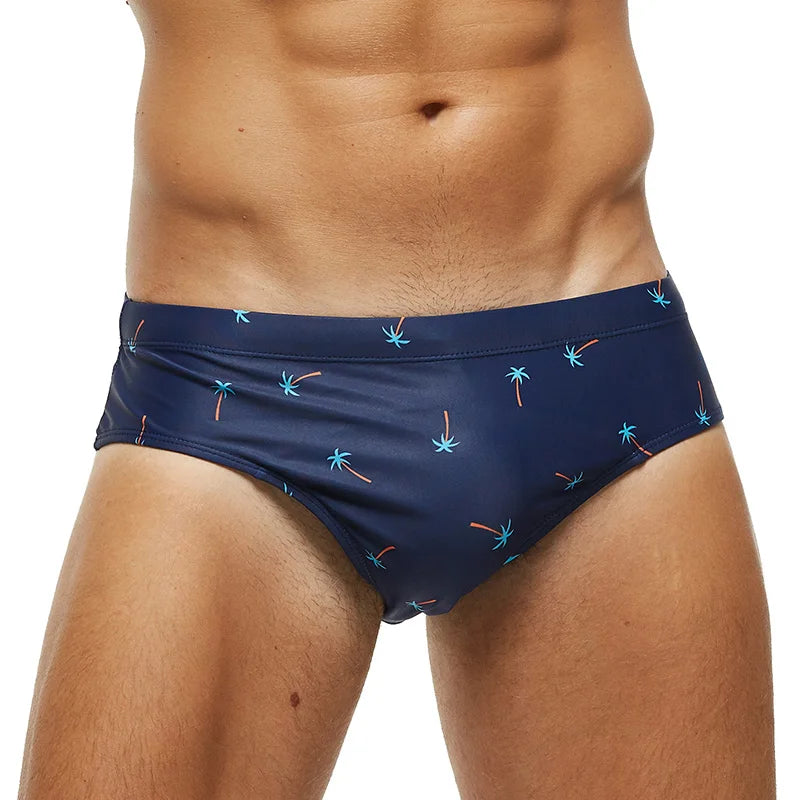 Datifer Summer Mens Shorts Swim Briefs Beach Sexy Removed Breathable Pad Printing Plus Size Bermudas Masculina Swimming Shorts