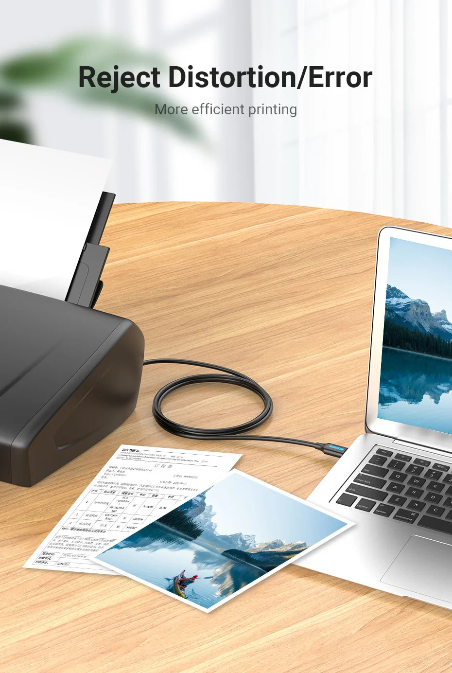 Vention USB Druckerkabel 2025 - USB Type B zu A Male - Canon Epson HP ZJiang Label Printer USB 2.0