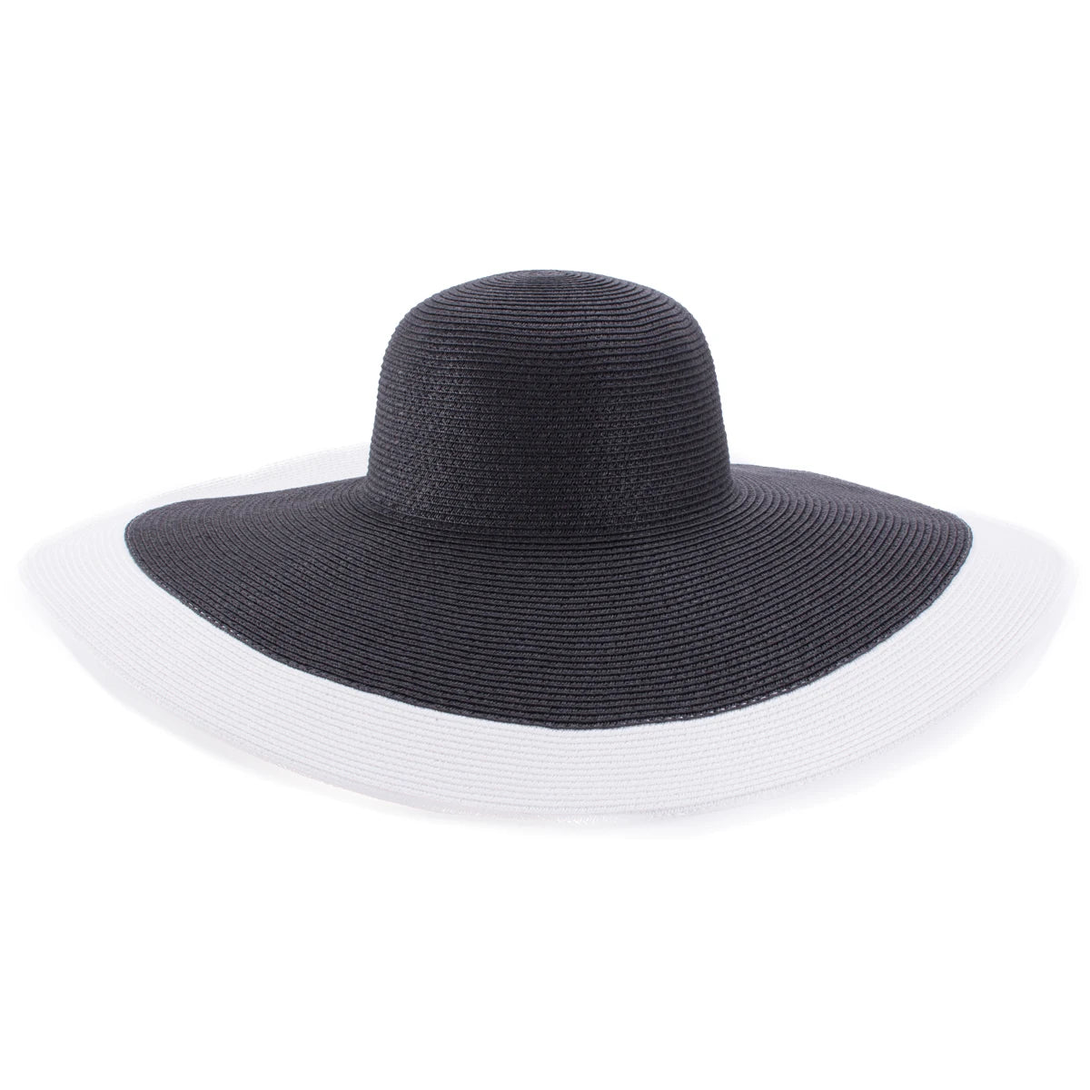 Lawliet 7.1''/18cm Faltbar Übergroß Riesig Breite Krempe Sonne Strand Stroh Hüte Hochzeit Damen Floppy Party Elegant A330