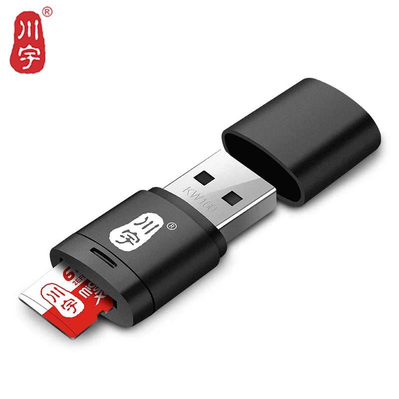 High-Speed USB 2.0 Micro SD Kartenleser Adapter mit TF Kartensteckplatz