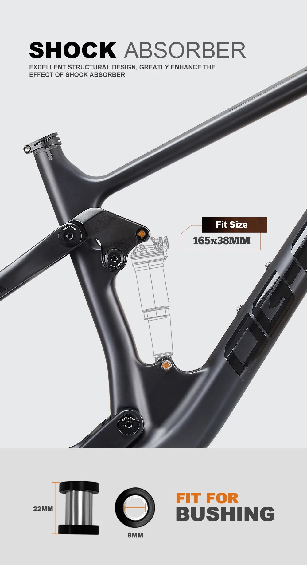 OG-EVKIN CF-080 2025 - Carbon Full Suspension MTB Rahmen - 12X148 Thru-Axle Boost 29er Professional Mountain Bike